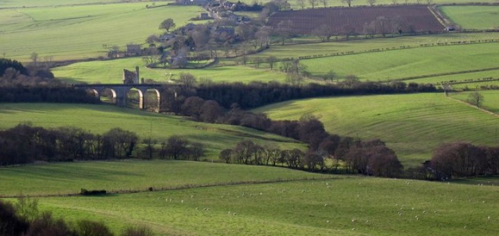 Distant view of Edlingham by Andrew Curtis