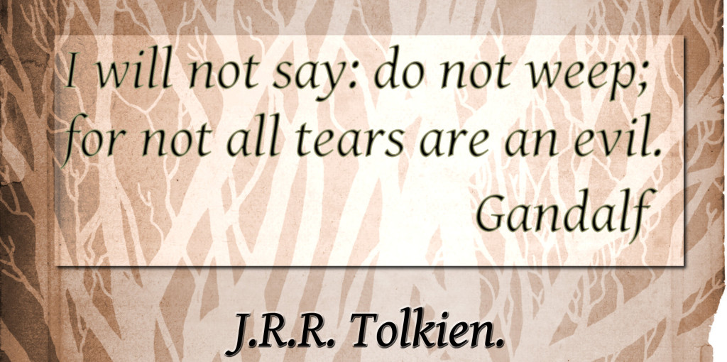 Tolkien quote For not all tears are an evil