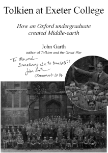 Tolkien at Exeter College (c) Exeter College, Oxford, UK and John Garth