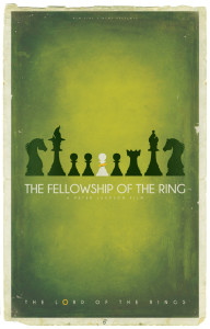 Tolkien Minimalist Posters: Patrick. Connan. The Fellowship of the Ring (c)