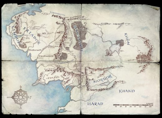 Map of Middle-earth. (c) Amazon Prime et al.