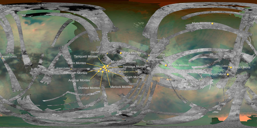 Mountains on Titan/ NASA/JPL-Caltech/University of Arizona/USGS