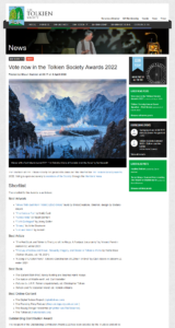 Tolkien Society Awards 2022 nominated