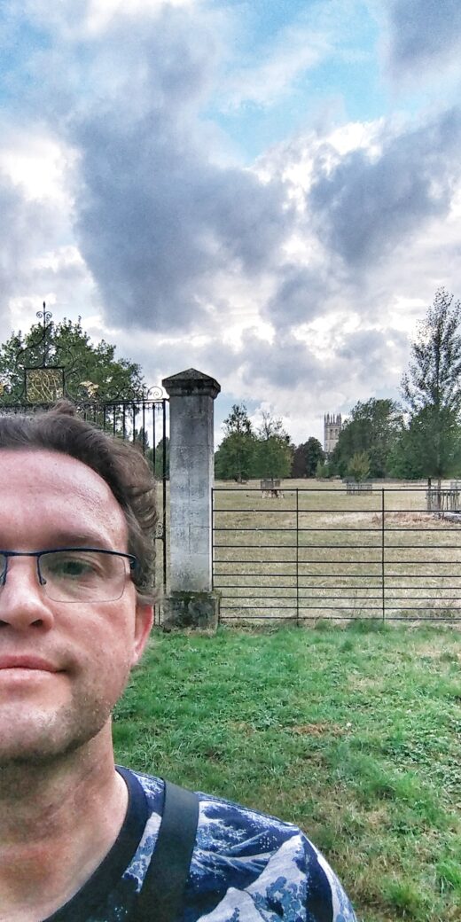 (c) Me aka the Tolkienist at the Water Meadow, Magdalen College, Oxford, looking towards Magdalen Tower