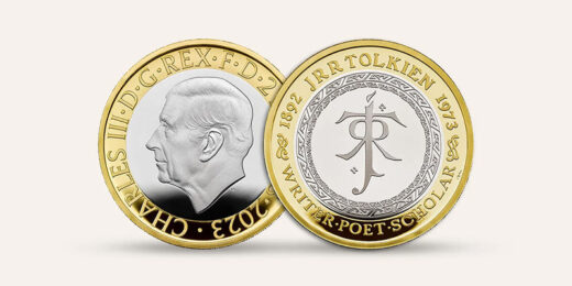 Tolkien 2 pound Sterling coin with Royal Mint