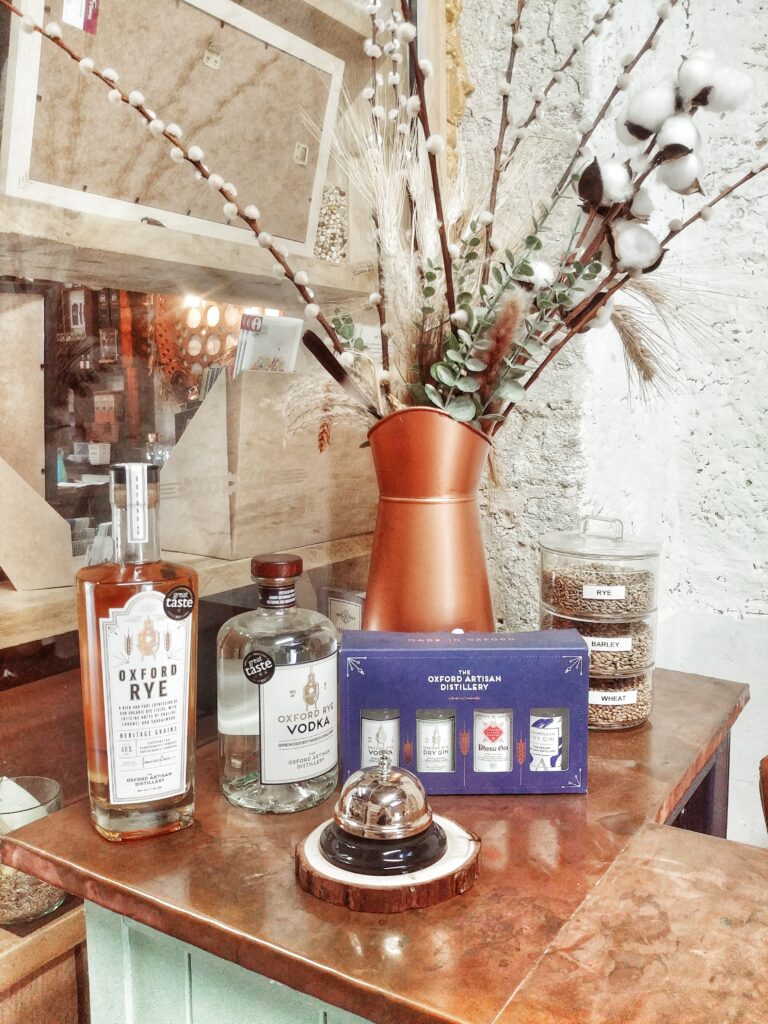 A choice of what's on offer at the Oxford Artisan Distillery
