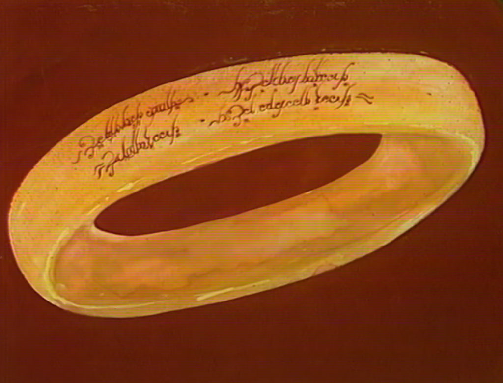 Sagan On Ringen insert of Ring's inscription