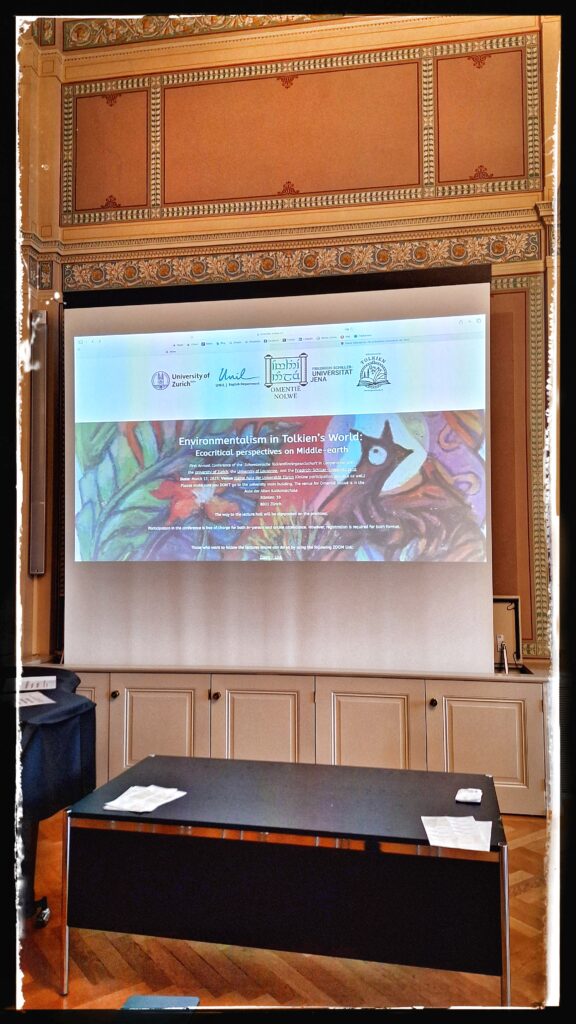 Random snapshot: The presentation screen at the auditorium