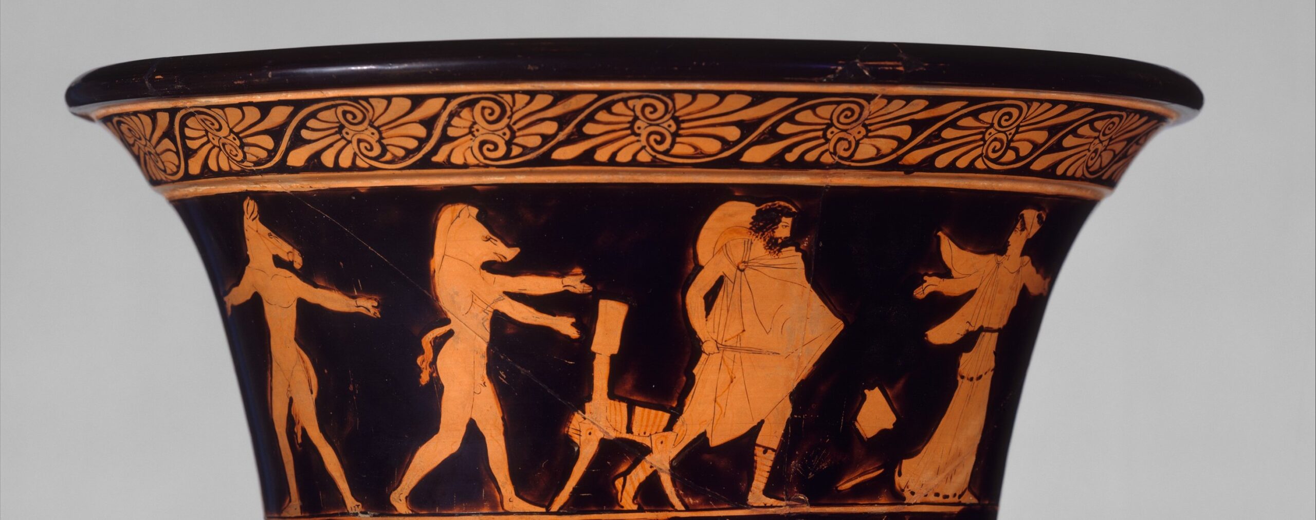 Terracotta calyx-krater (bowl for mixing wine and water). Attributed to the Persephone Painter